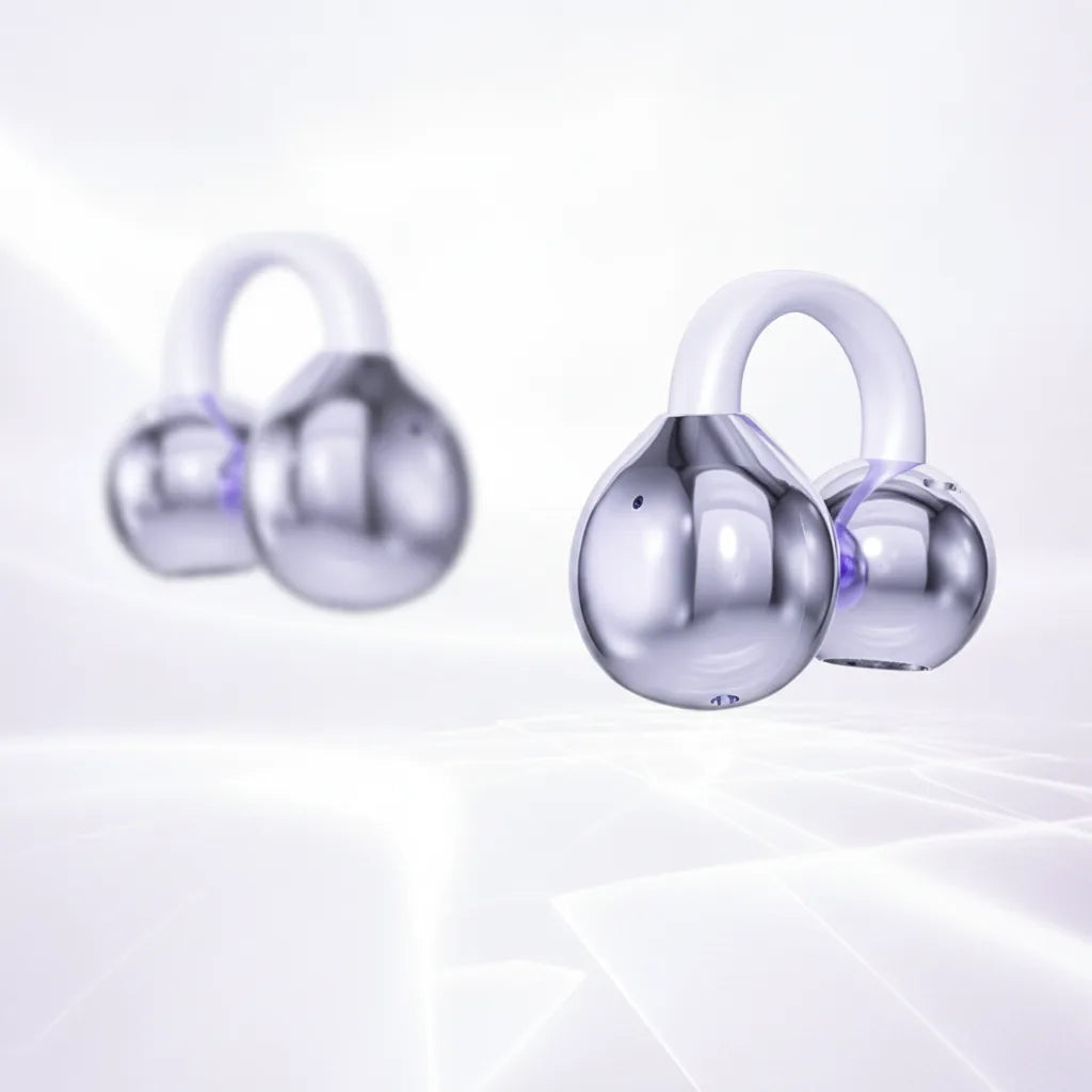 Universal open-ear Bluetooth earbuds designed for comfort, clarity, and versatile use.