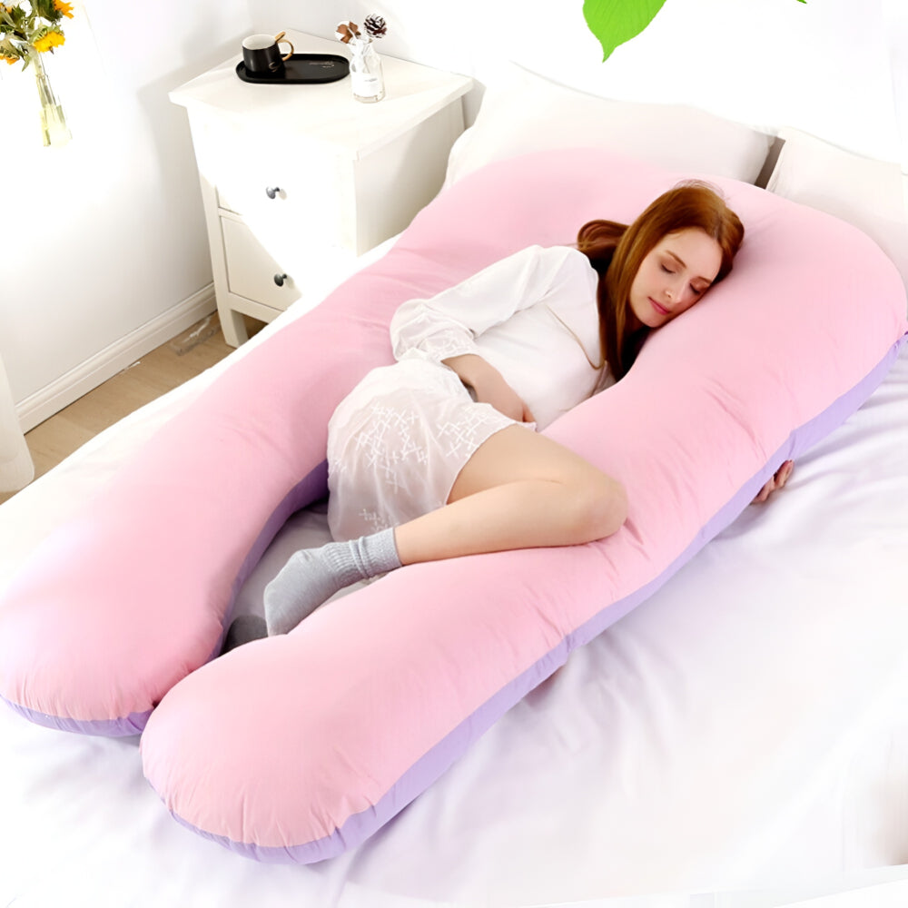 Unisex full body pillow providing ultimate relaxation and support for all sleeping positions and body types.