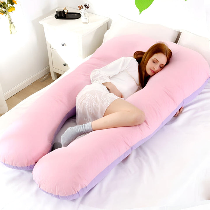 Unisex full body pillow providing ultimate relaxation and support for all sleeping positions and body types.