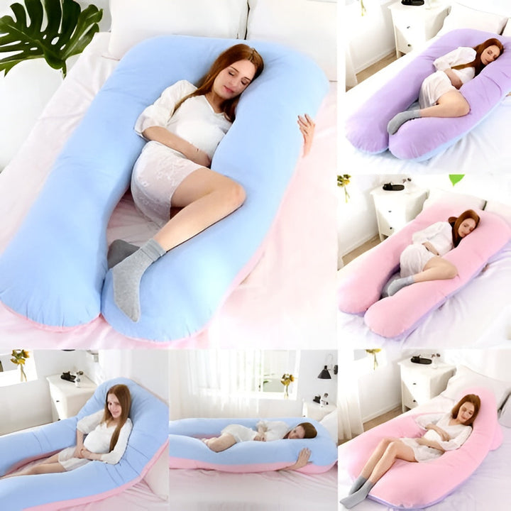 Versatile full body pillow offering therapeutic support for pregnancy, side sleepers, and daily relaxation.