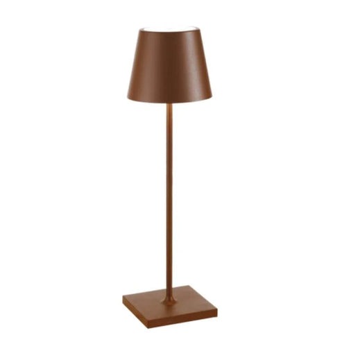 Compact cordless LED table lamp. Dimmable, touch control, and portable for stylish accent lighting in any setting.