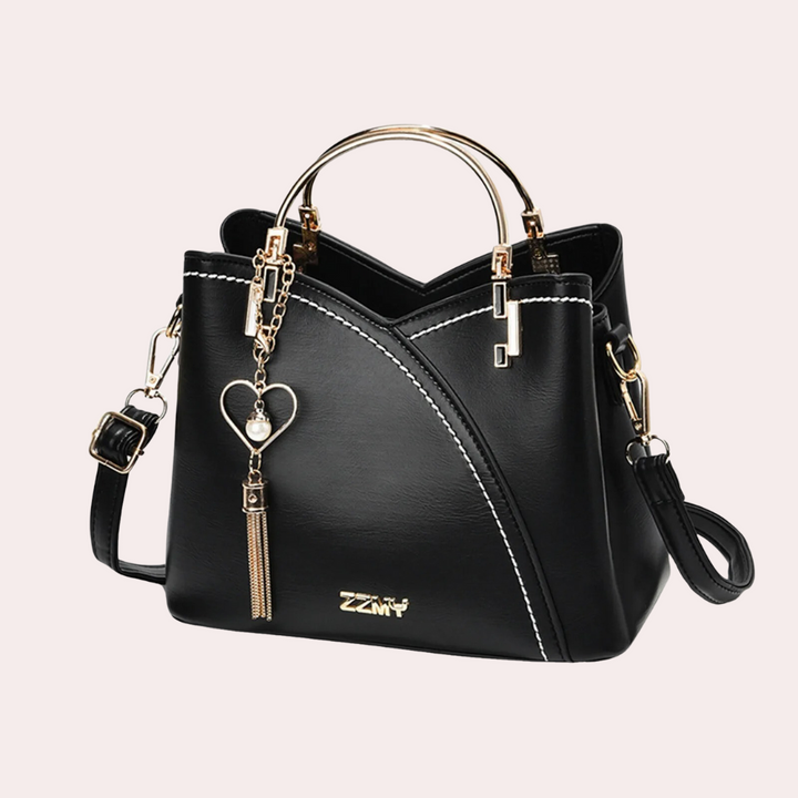 Yellow geometric handbag for women, a versatile purse with durable fabric and sleek design.