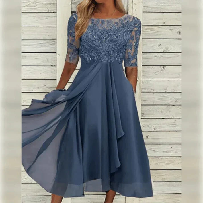 Timeless elegant women's fall dress, a classy long sleeve design. Versatile fashion, ideal for cooler weather in chic pink.