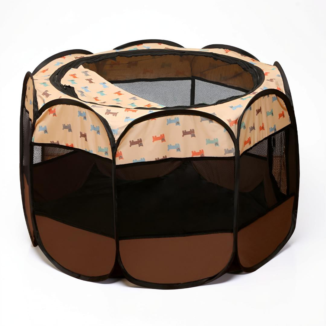 Pet foldable mesh playpen for cats & small animals. Lightweight & portable design.