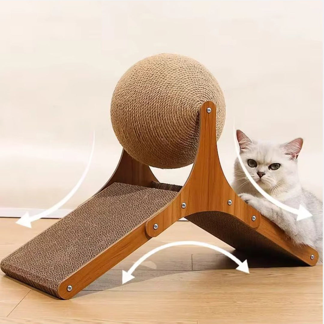 Pet supplies: Cat scratcher ball for exercise, fun, and protecting your furniture from scratches.