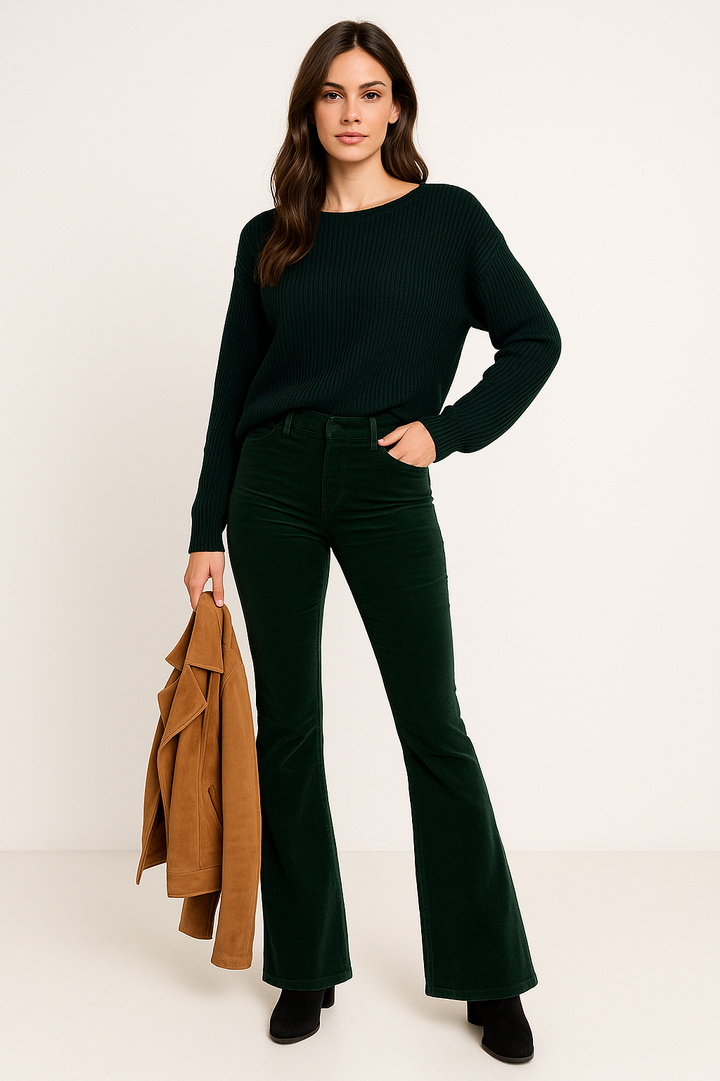 Women's high waist flared pants, perfect for chic everyday style and comfort.