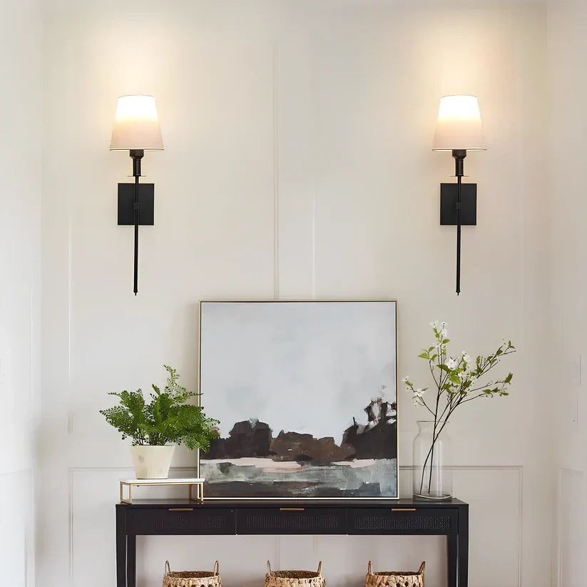 Sleek, elegant Nvroome Lights LED wall light, rechargeable and color changing for modern spaces.