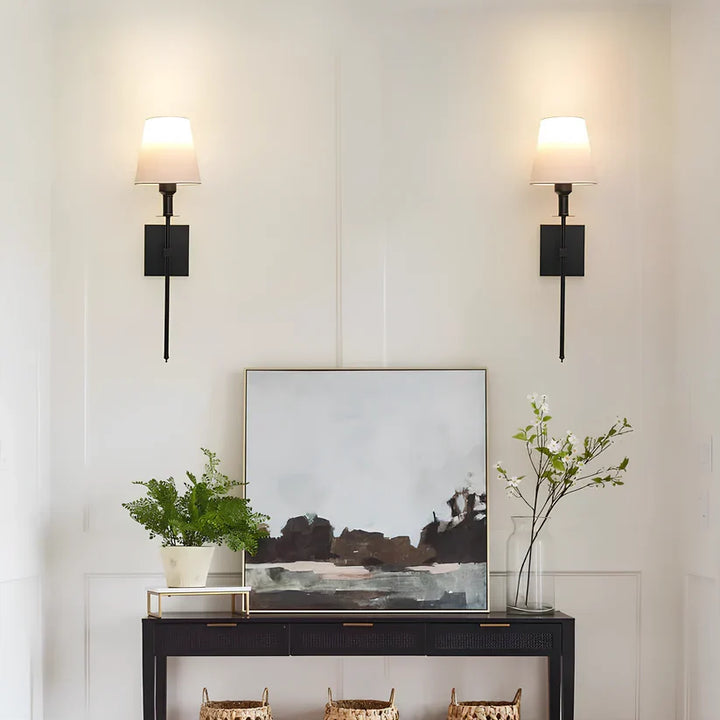 Sleek, elegant Nvroome Lights LED wall light, rechargeable and color changing for modern spaces.