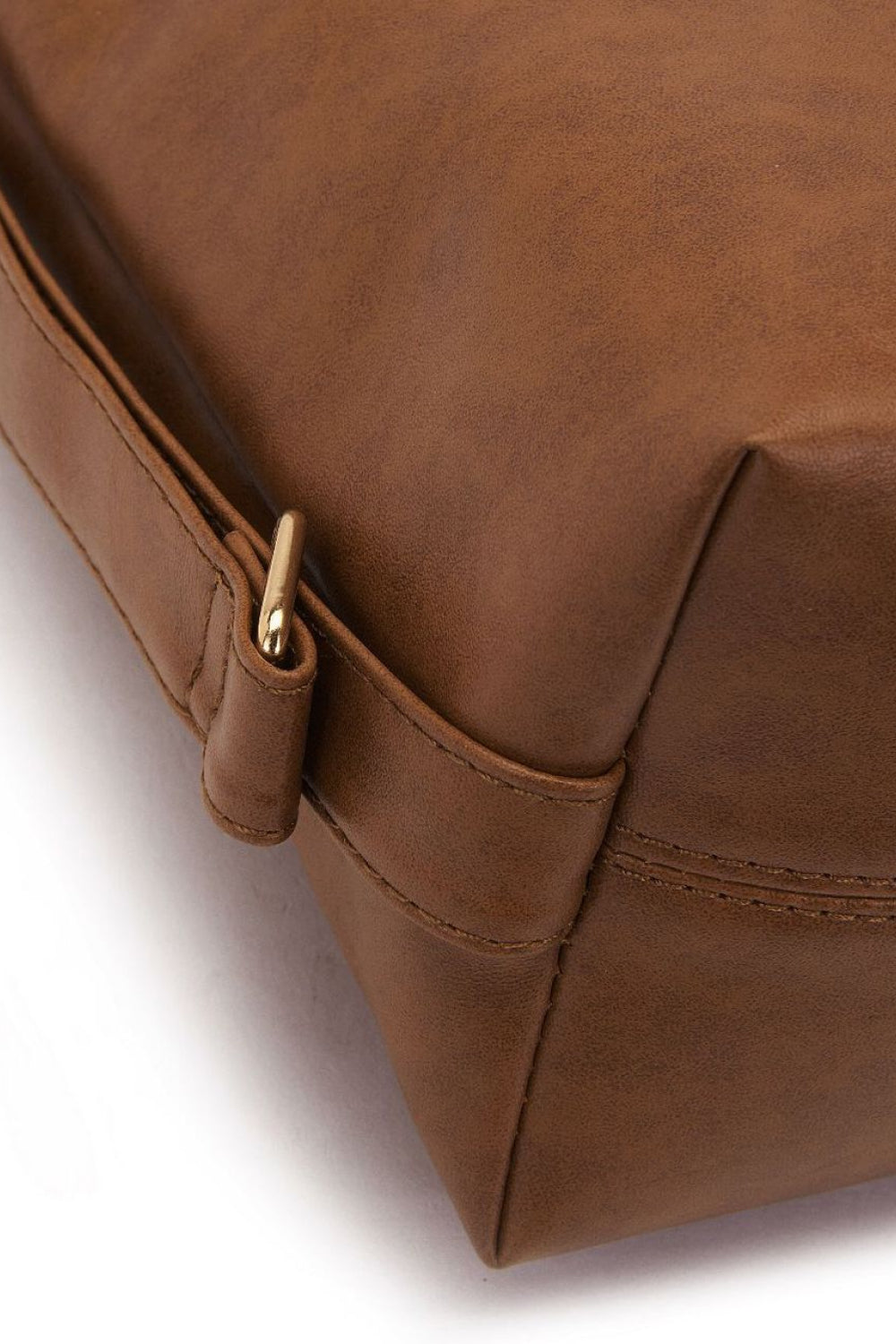 Modern women's chocolate PU leather shoulder tote bag. A spacious, versatile everyday bag & large work purse with adjustable strap.