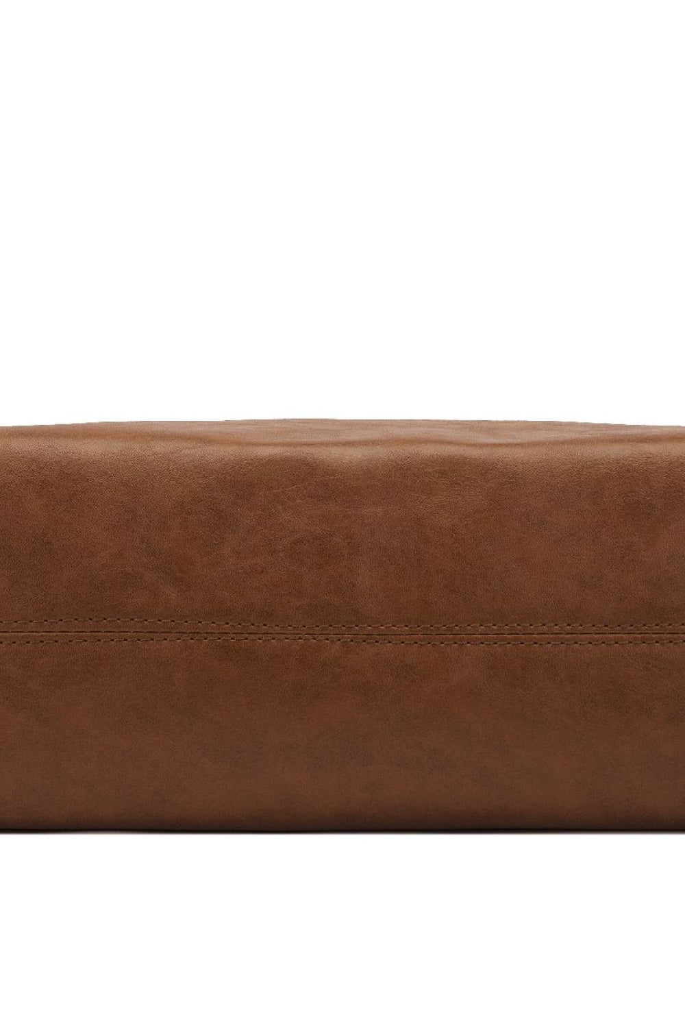 Rich chocolate PU leather women's tote bag. Spacious shoulder bag for everyday essentials, work, or travel. Adjustable.