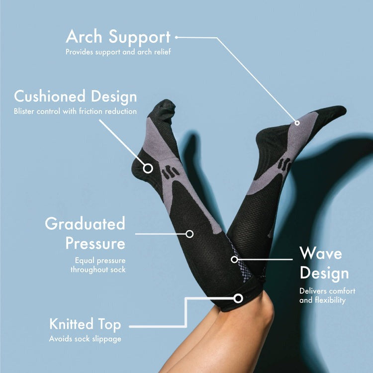 Supportive compression socks for varicose vein relief & all-day leg comfort. Unisex design for daily use.