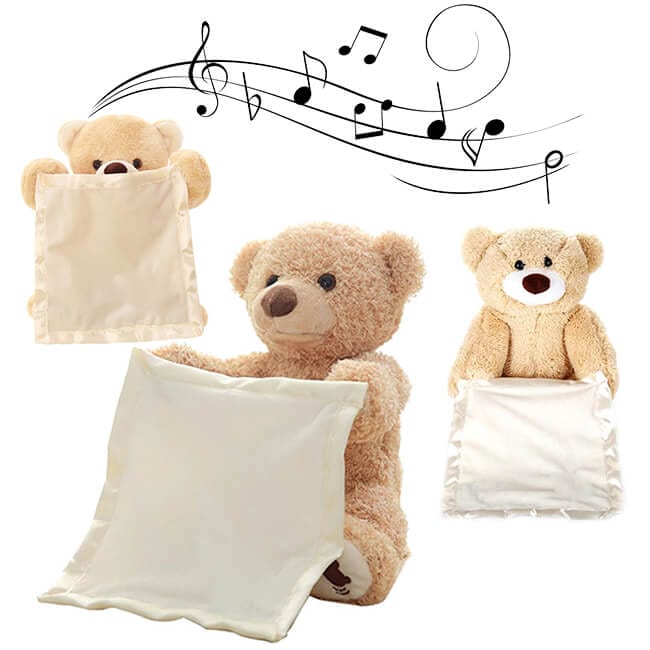 Interactive talking plush bear, a soft musical toy and educational playmate for children, perfect kids gift.