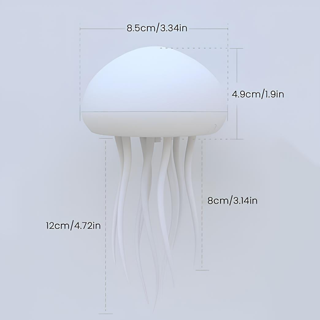 Relaxation jellyfish lamp with floating color-changing LED lights, perfect for creating a soothing mood.