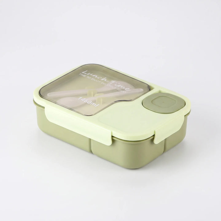 Modern multi-compartment food container bento box, perfect for meal prepping & on-the-go healthy eating.