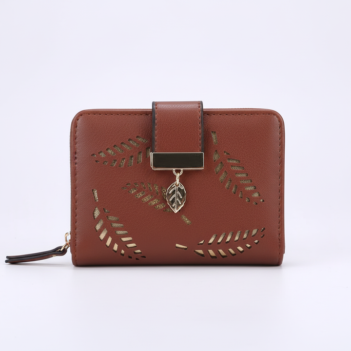 Stylish women's long PU leather wallet, a sophisticated card holder & cash organizer.