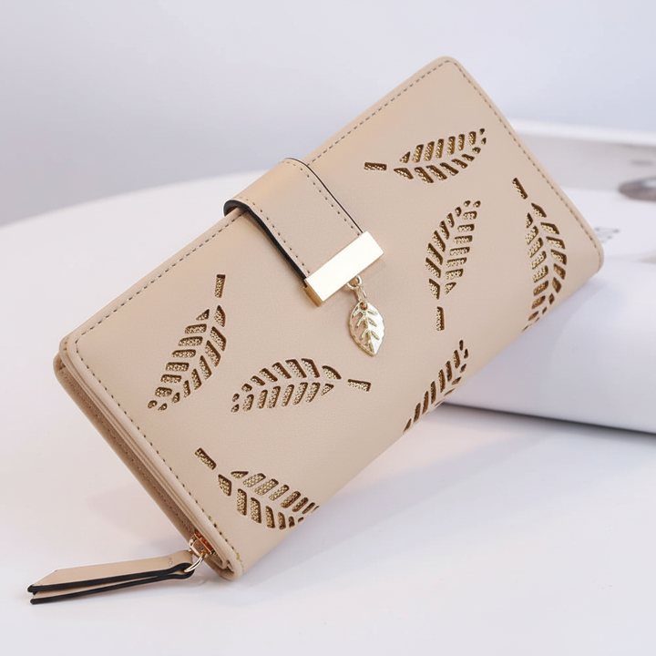 Premium PU leather women's wallet, long style, durable & elegant daily use accessory.
