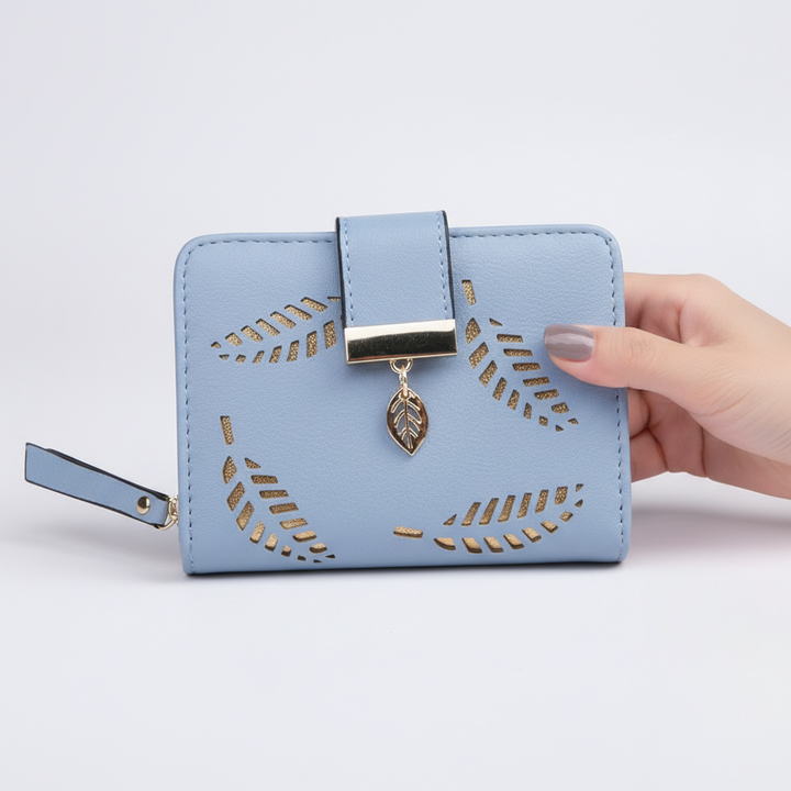 Daily use women's long PU leather wallet, efficiently organizes cards & cash, sleek design.