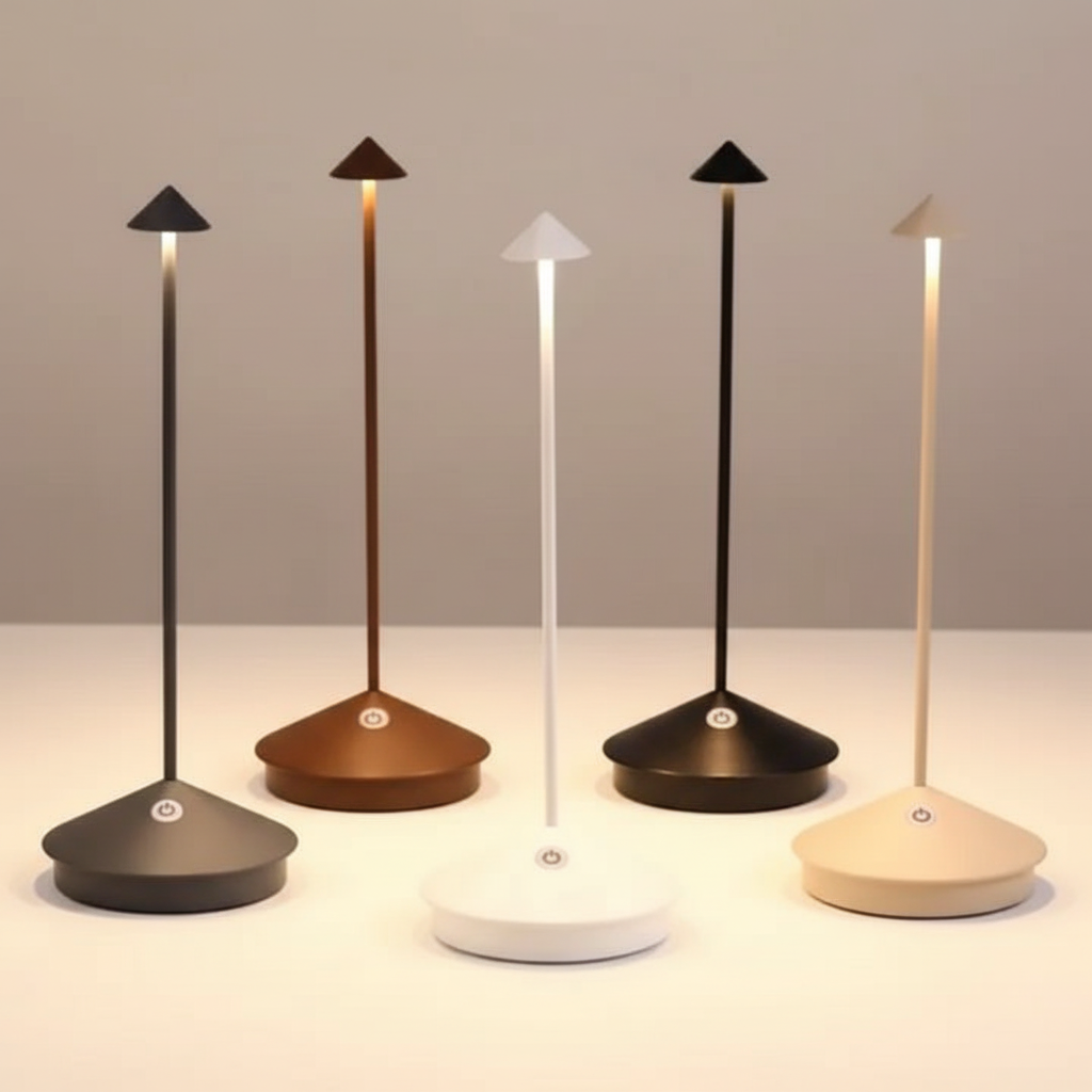 Dimmable wireless LED table lamp, perfect for creating ambiance in any indoor or outdoor setting. Modern & portable.