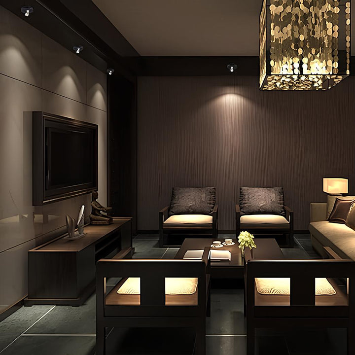 Sleek, portable wireless LED spotlight, USB rechargeable, easy to use for any indoor space decor.