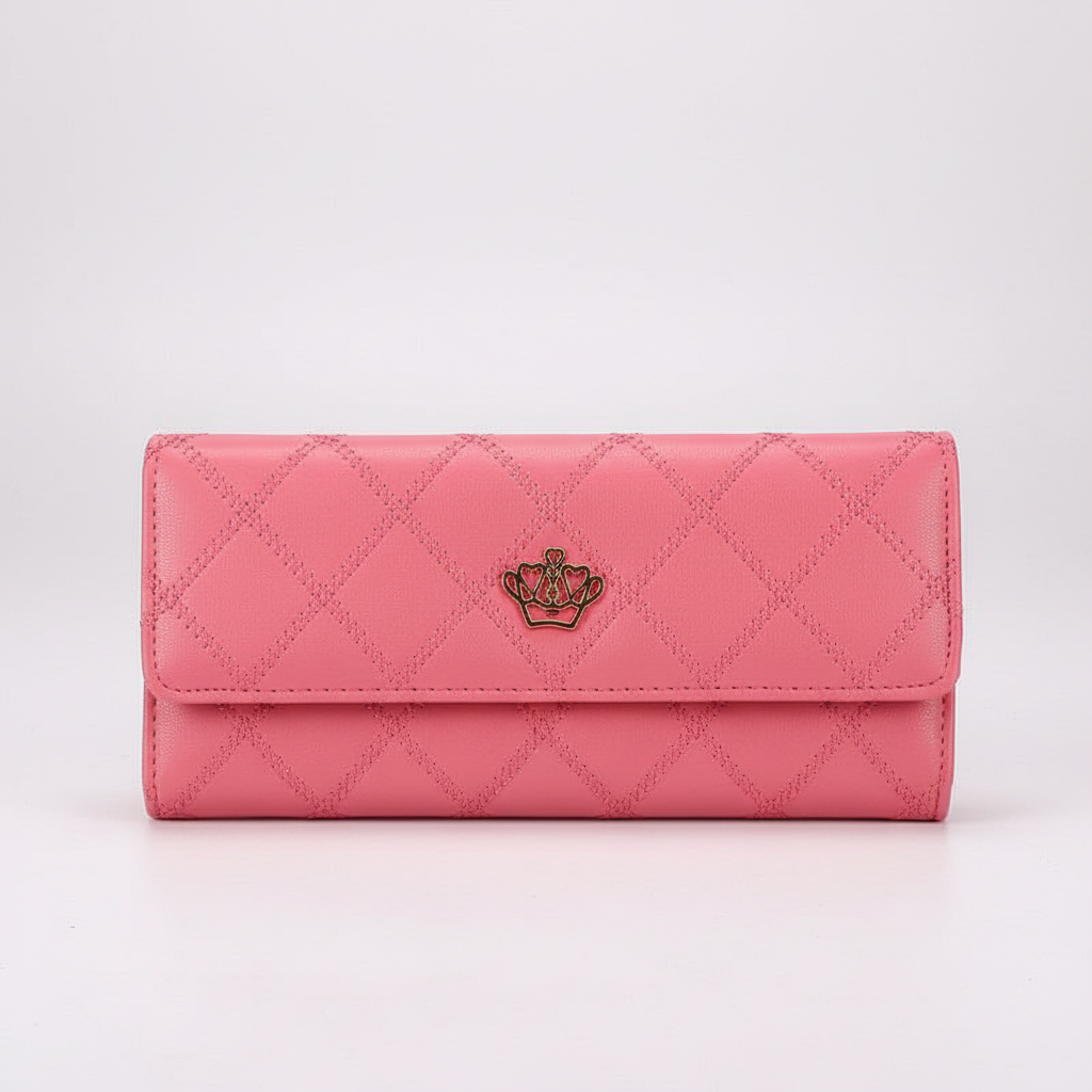 Women's elegant leather tri-fold wallet, a functional and fashionable card holder for all occasions.