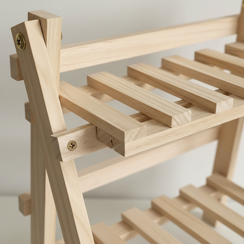 Stylish wooden desk organizer with 2 shelves, ideal for home office storage & keeping stationery neat.