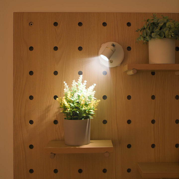 Nvroome wireless LED spotlight, rechargeable and dimmable. Provides elegant accent lighting for any room.