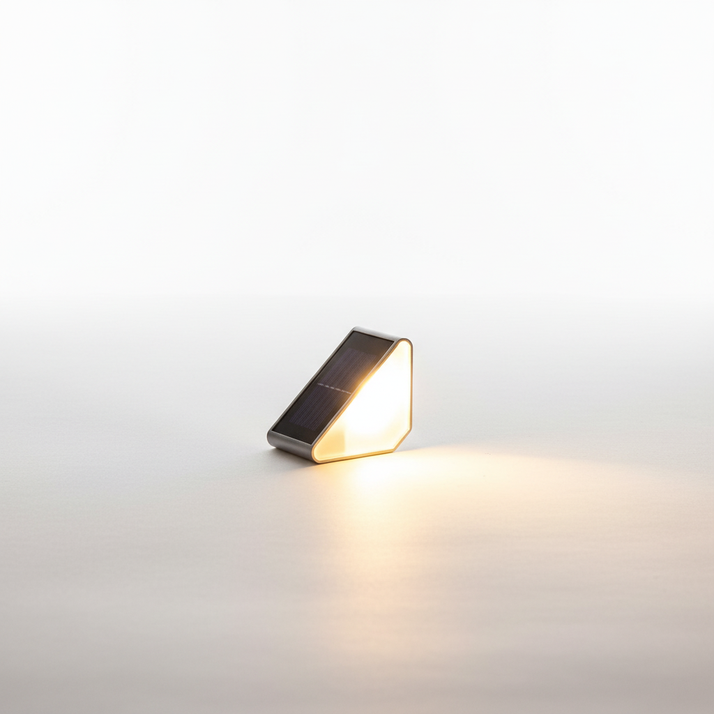 Modern solar LED step lighting for pathways & garden decor. Wireless, energy-efficient, and easy to mount.