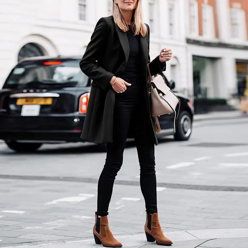 Must-have women's elegant trench blazer coat. Versatile all-season outerwear, perfect for stylish women.