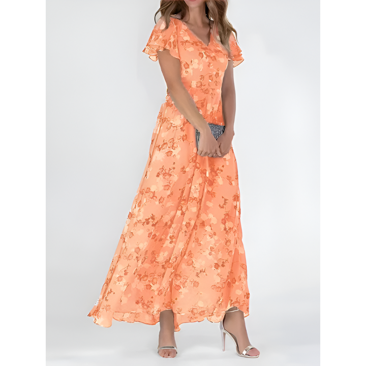 Stylish women's elegant midi dress, a formal wear essential for parties, office, and sophisticated events.