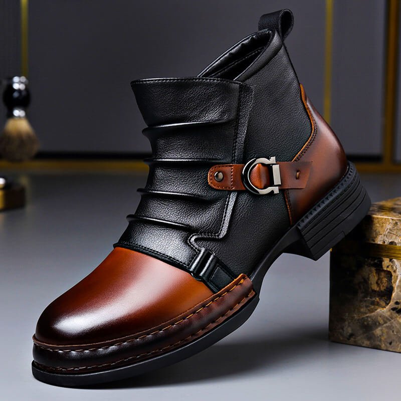 Men's handcrafted leather all-season boots. Durable, classic style for everyday wear. Comfortable & slip-resistant.