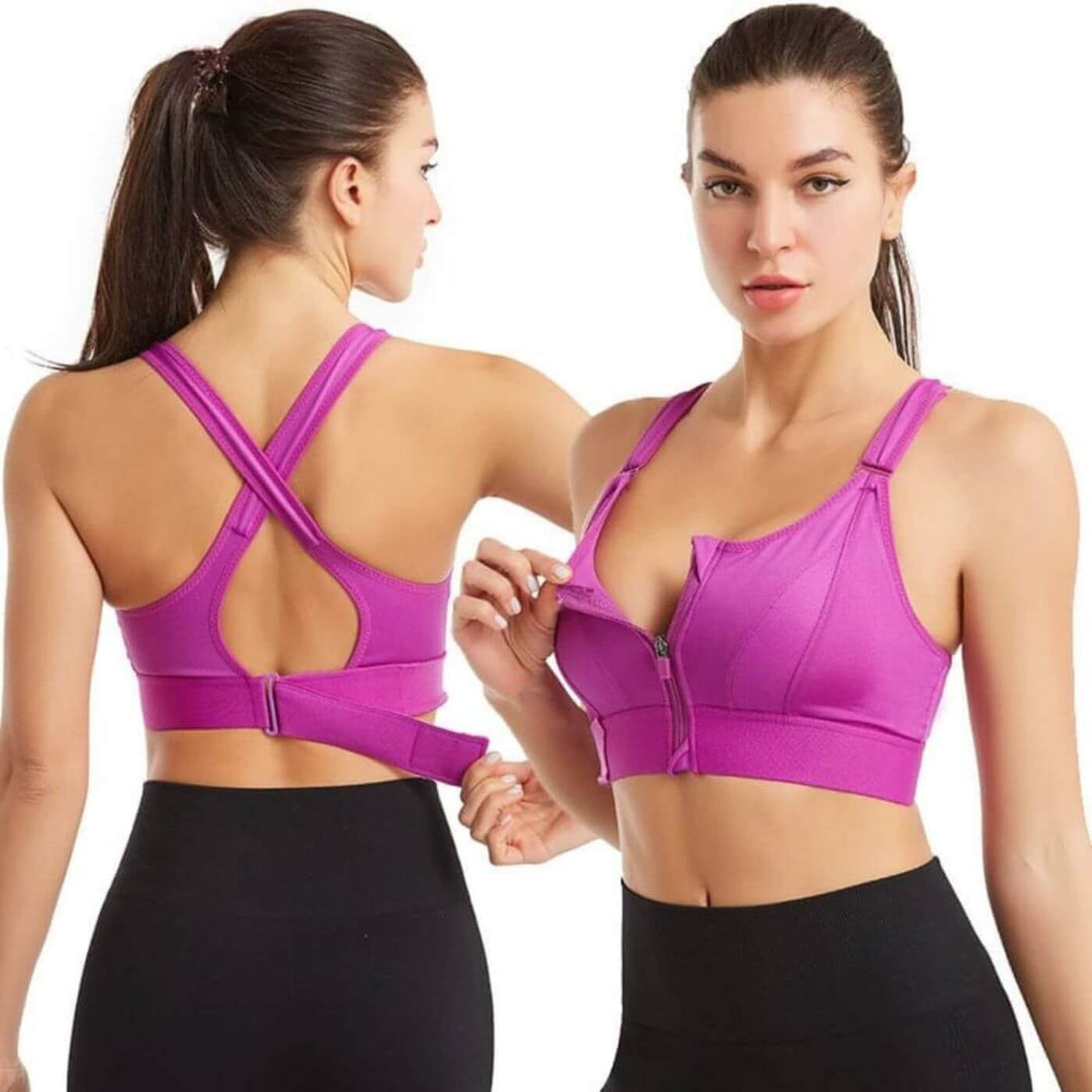 Women's flexible athletic bra, moisture-wicking and high-support for all workout types.