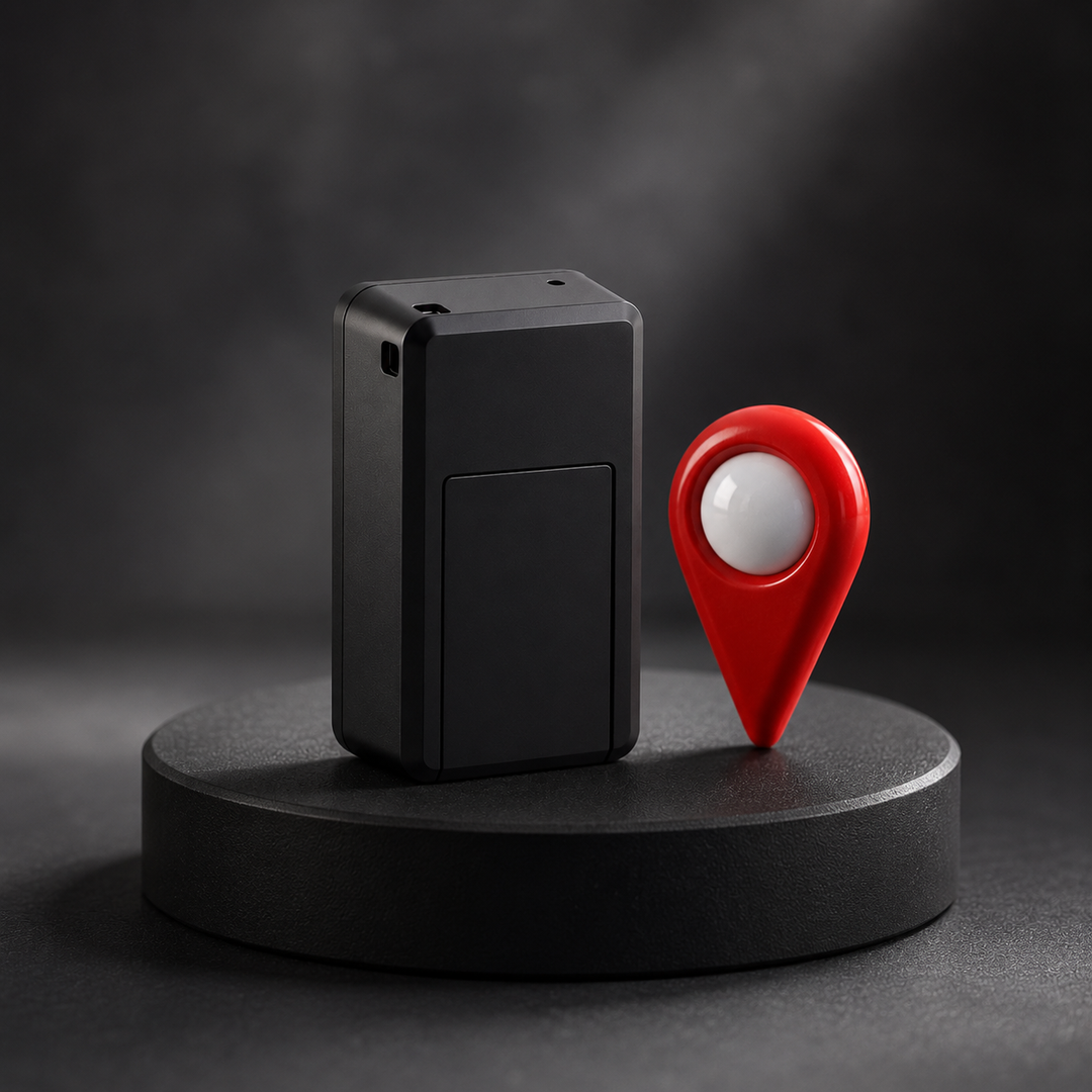 Compact magnetic GPS tracker for real-time vehicle and asset tracking, anti-theft security device.