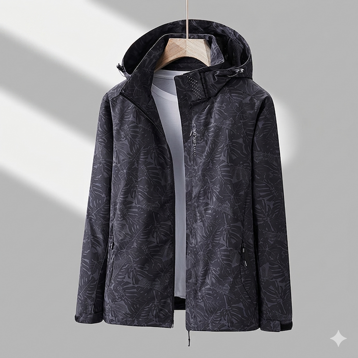 Women's windproof & waterproof rain jacket, ideal for outdoor protection.