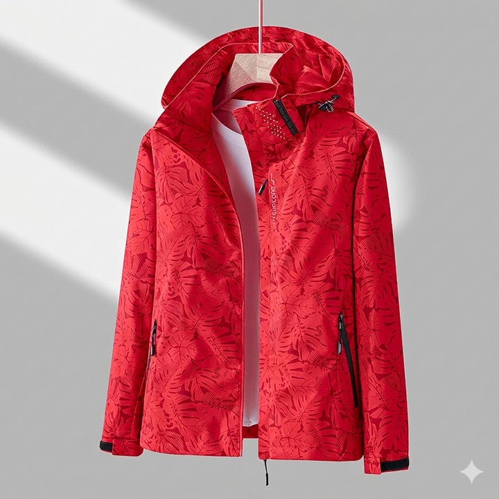 Women's lightweight & breathable rain jacket, windproof, waterproof, ideal for hiking and travel.