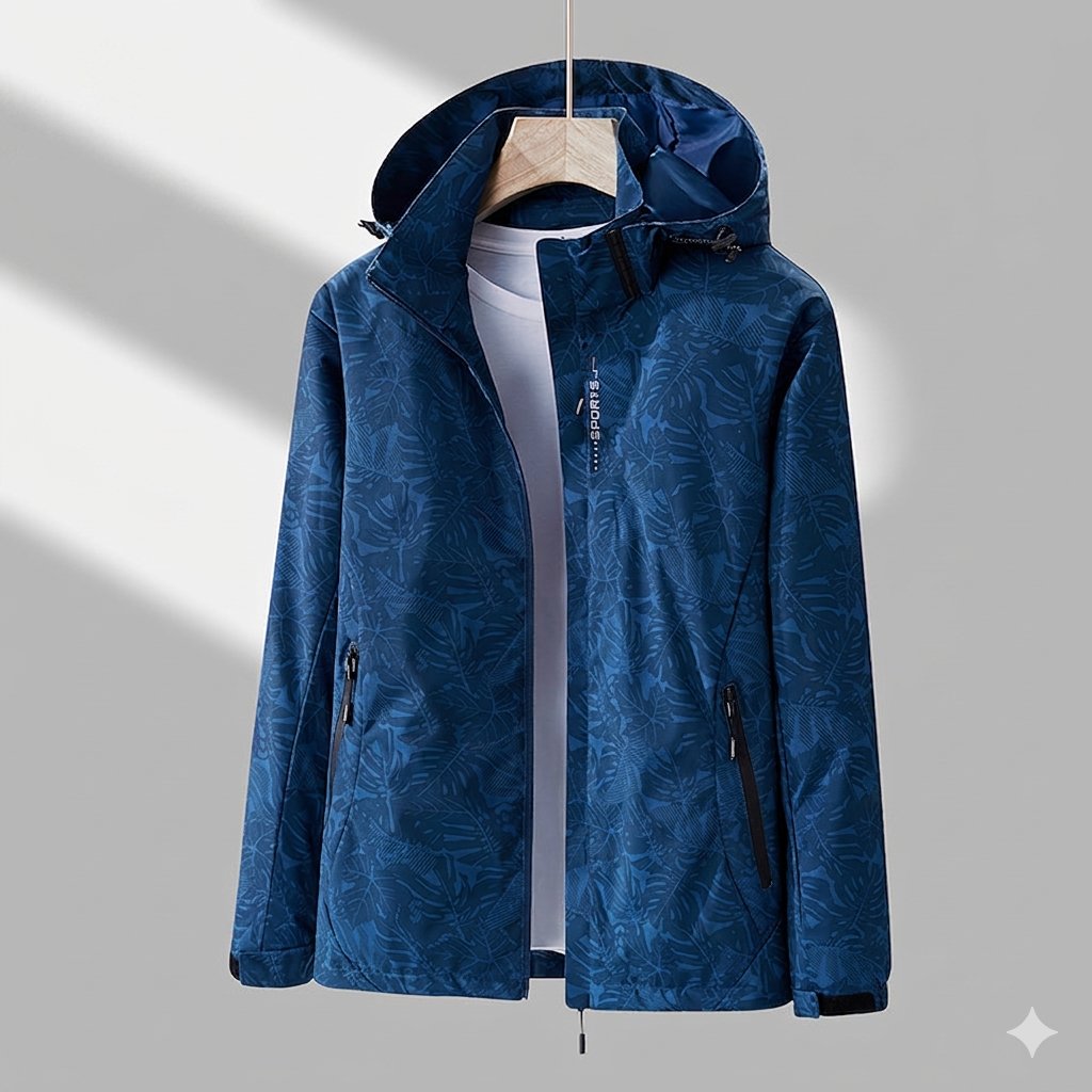 Stay dry with this women's breathable rain jacket; windproof & waterproof for all outdoor adventures.