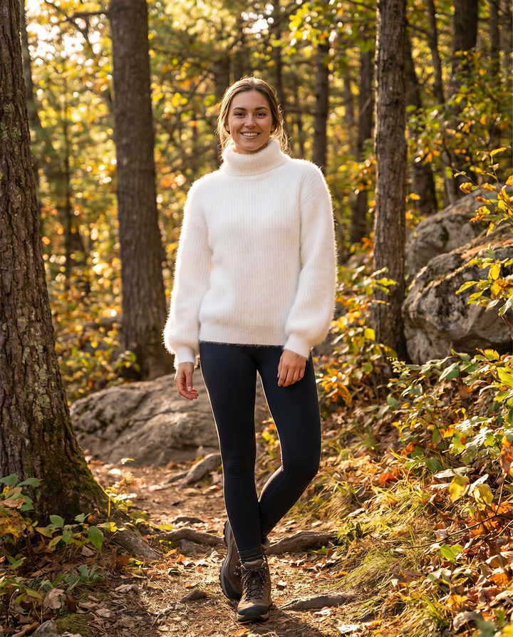 Soft knit women's pullover sweater, loose and cozy for ultimate comfort and winter fashion.
