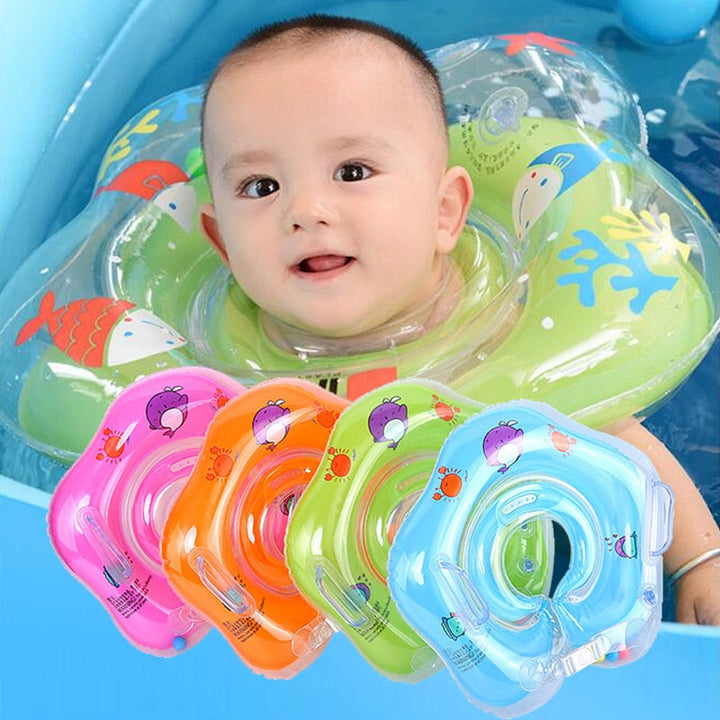 Newborn & infant neck float, perfect for safe bathing, water play, & early swim development. Soft.