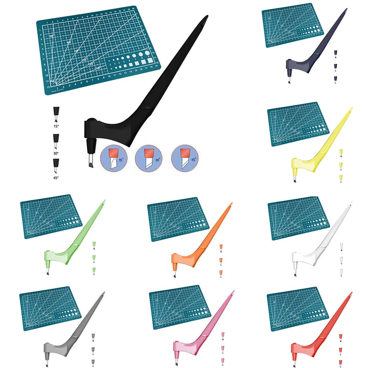 Crafting tool: Precision 360° rotary cutter, ergonomic design for smooth, detailed cuts on paper & vinyl.