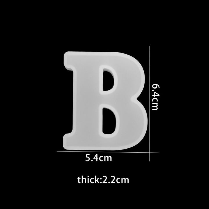 Baking tool: 3D silicone letter mold for custom chocolates, cakes, and desserts.