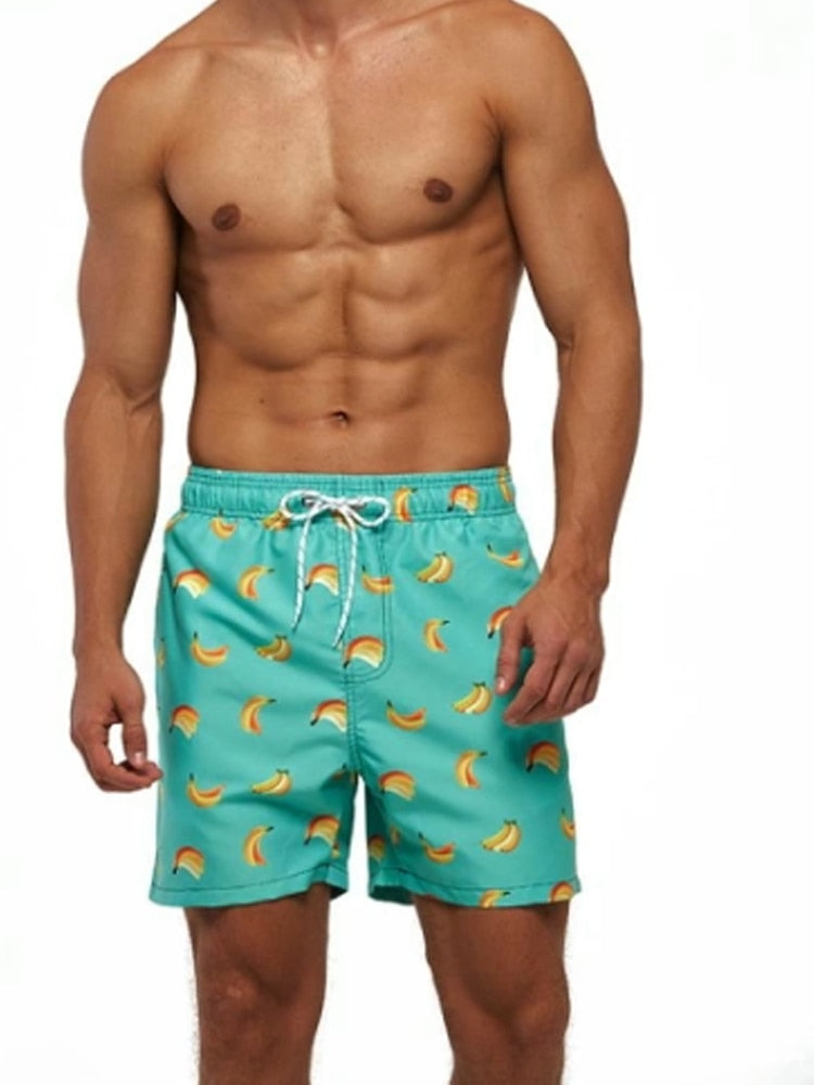 Men's quick-dry swim shorts, stylish & comfortable summer beachwear.