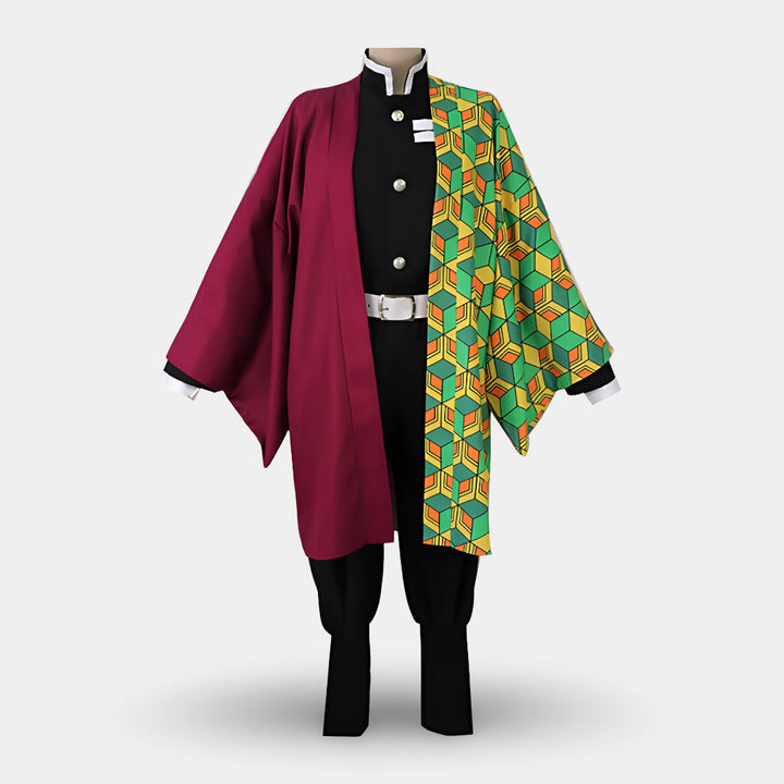 Distinctive anime mask, completing the unisex haori cosplay costume for kids and adults.