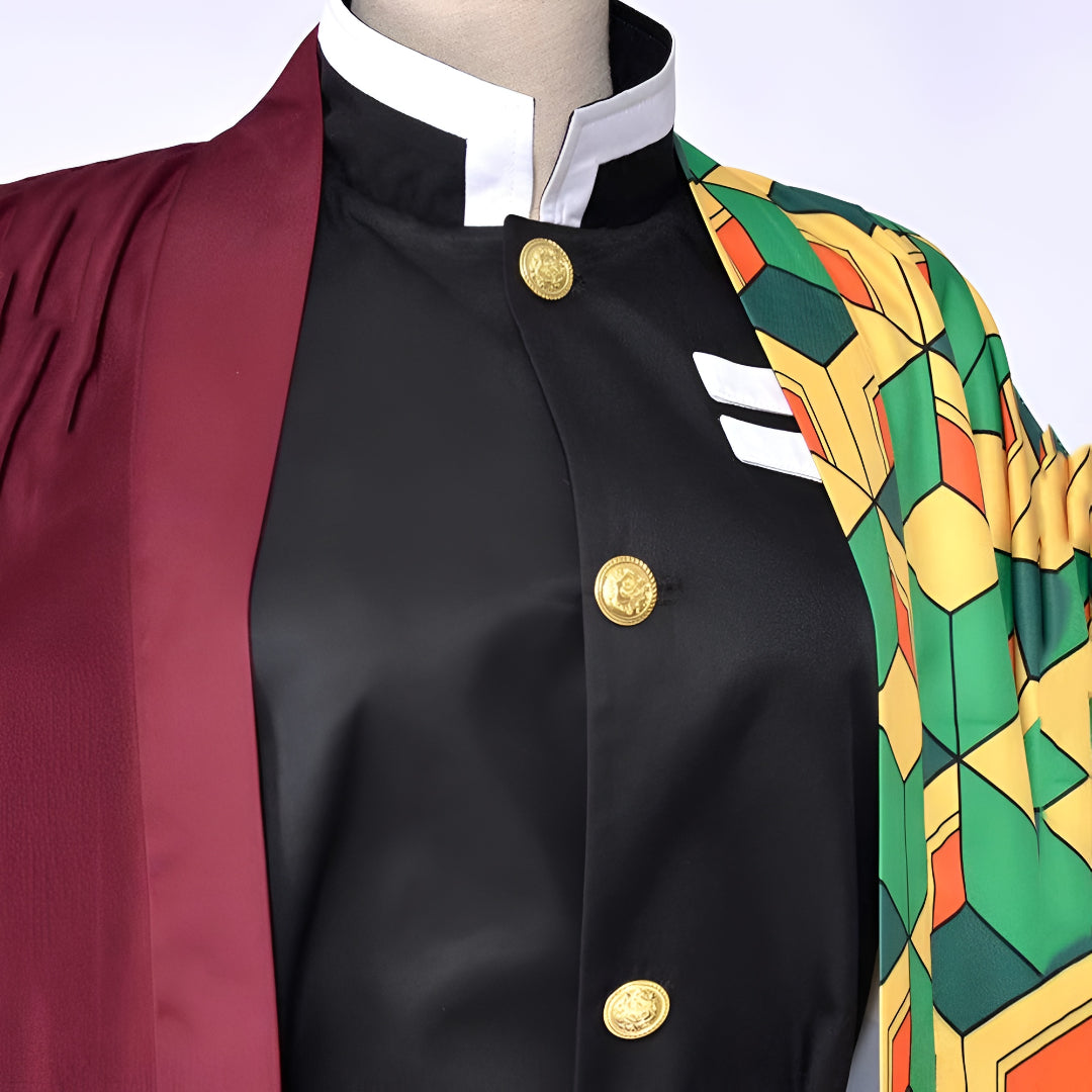 Full anime character cosplay outfit: haori & mask for kids & adults, great for conventions.