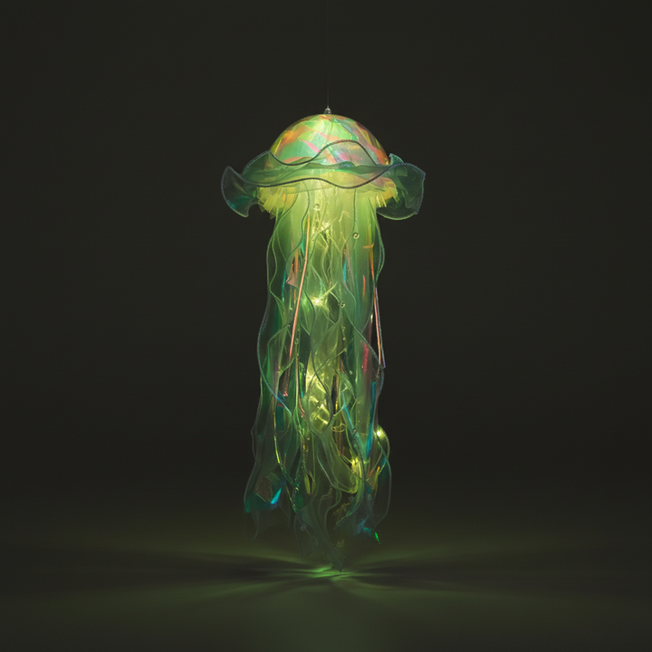 Whimsical kids room decor: Hanging Dreamjelly jellyfish lamp, a delightful light for imaginative play.