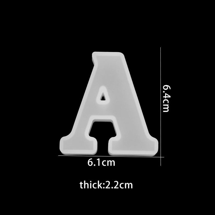 DIY craft 3D silicone letter mold, ideal for resin art, soap making, and baking.