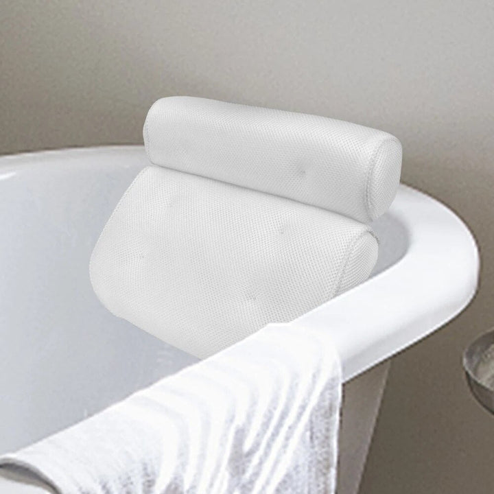 Transform your bath into a home spa with this comfy neck & back support bath pillow for deep relaxation.