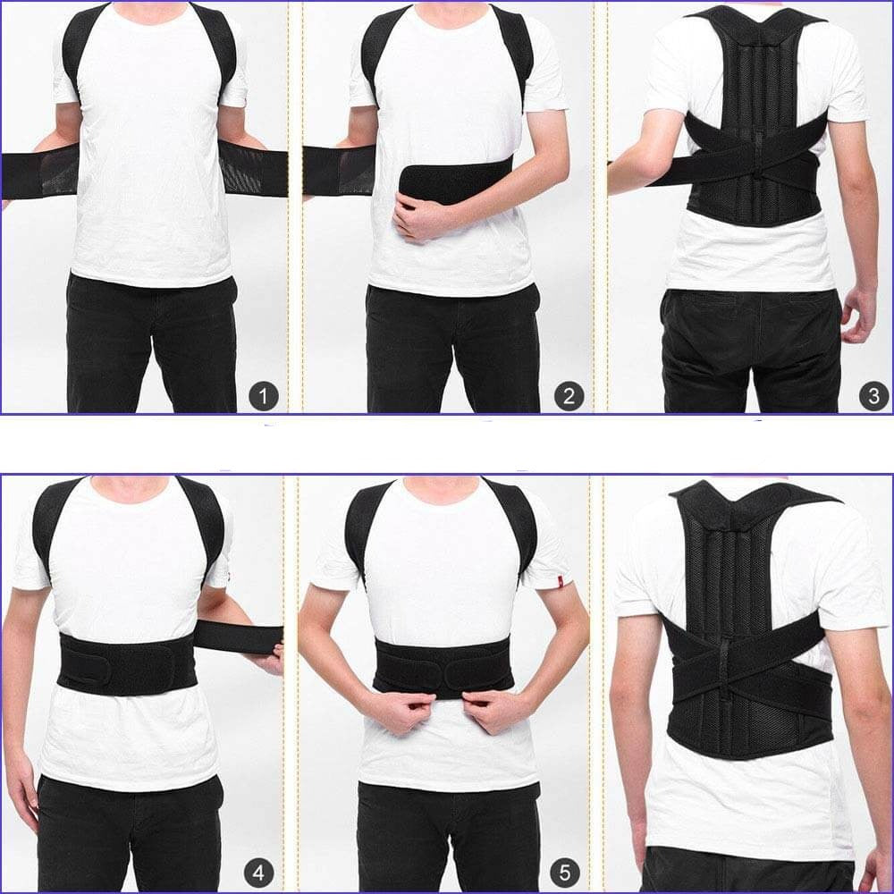 Health care posture vest for men & women, adjustable upper back and shoulder alignment support.