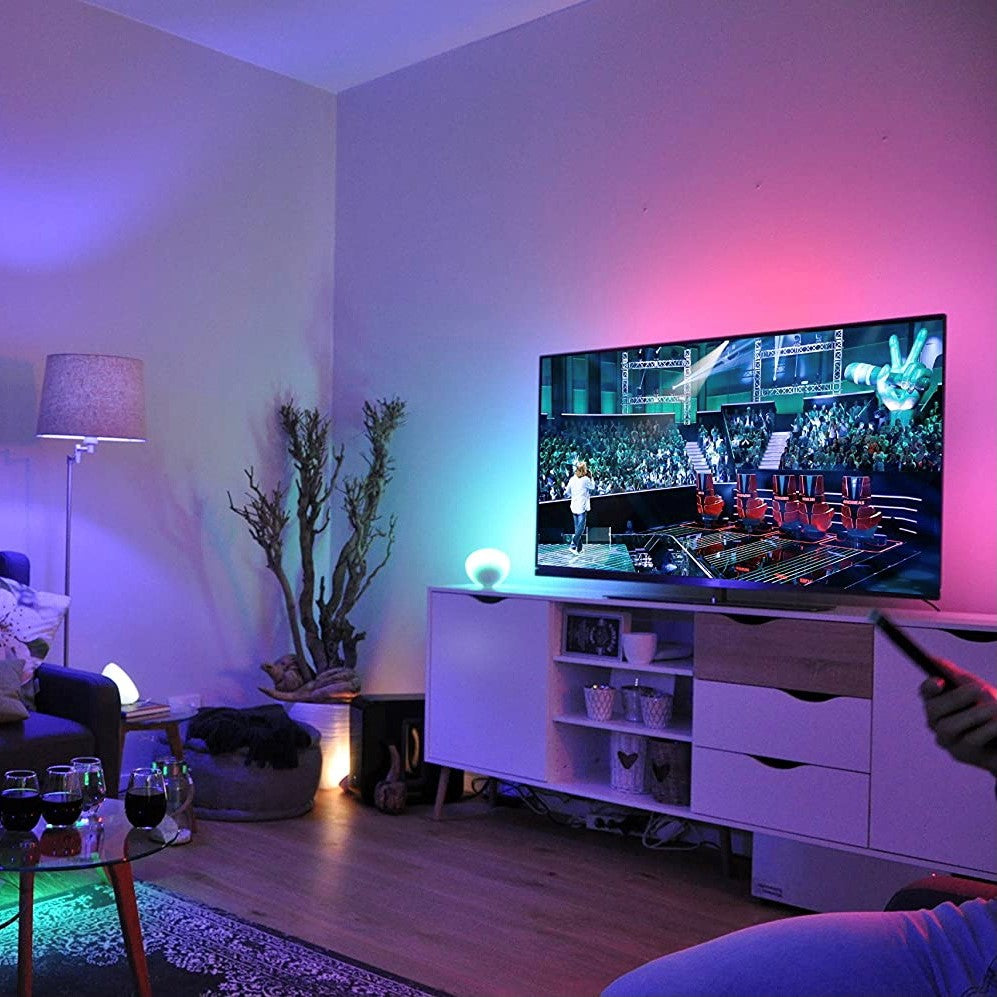 Versatile RGB LED strip light for home decor. Color-changing, remote-controlled, perfect for any room.