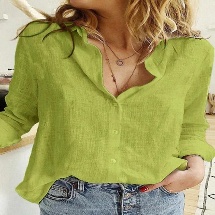 Elegant women's summer top with long sleeves, breathable and comfortable.
