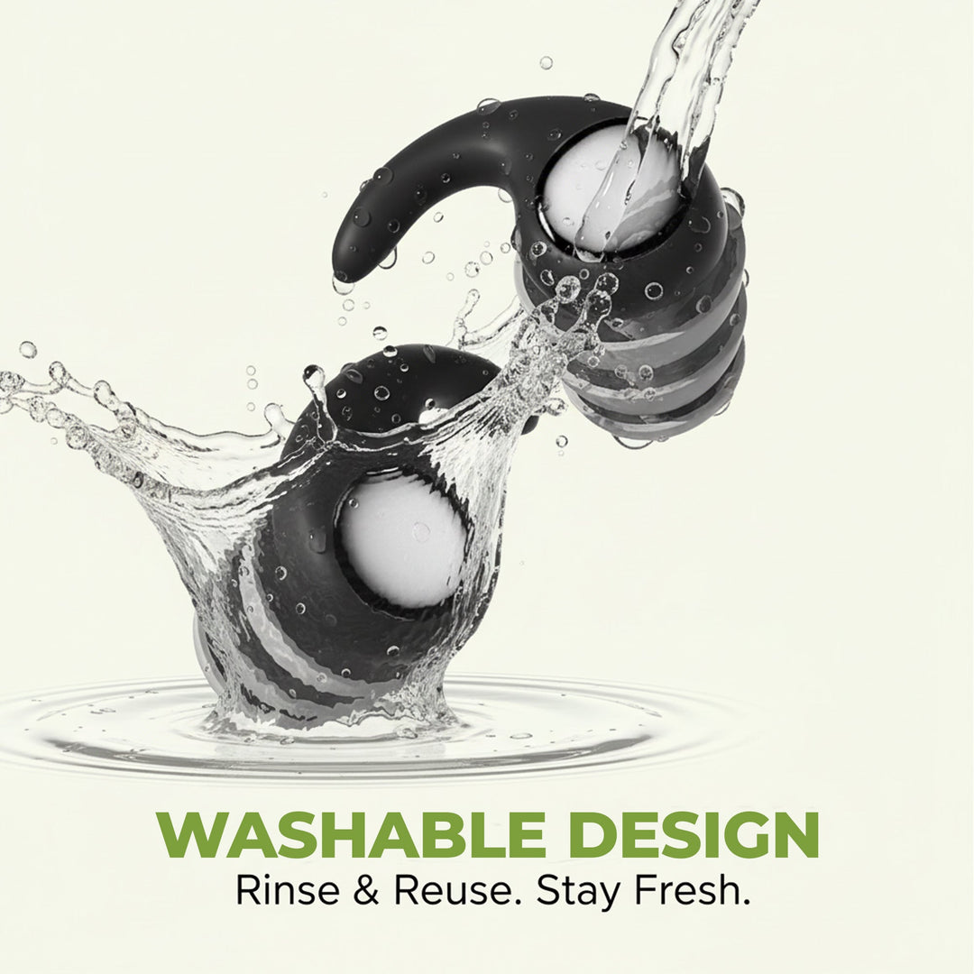 Reusable, soft earplugs for ultimate comfort and quiet, snore-free sleep every night.