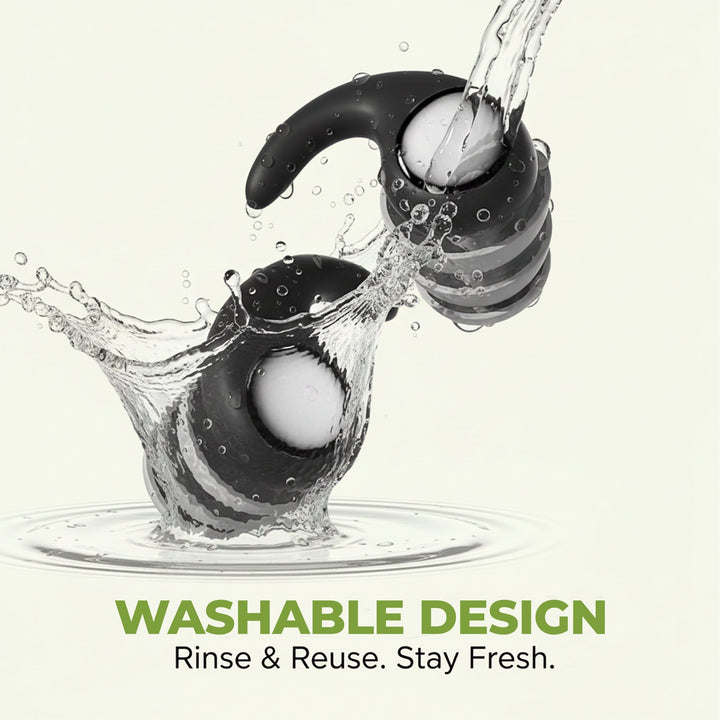 Reusable, soft earplugs for ultimate comfort and quiet, snore-free sleep every night.